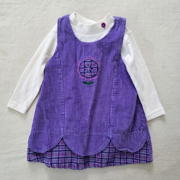 Vintage Other - Vintage Purple Dress + Romper Set 24 months